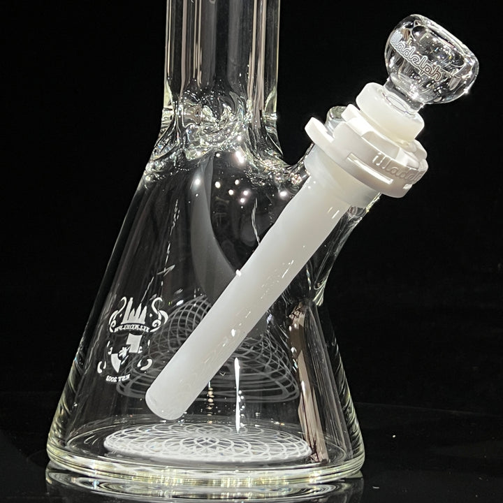 Illadelph White Mini Beaker Bong Glass Pipe Illadelph Glass