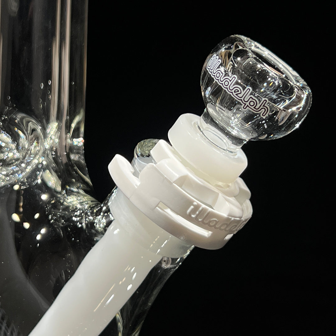 Illadelph White Mini Beaker Bong Glass Pipe Illadelph Glass