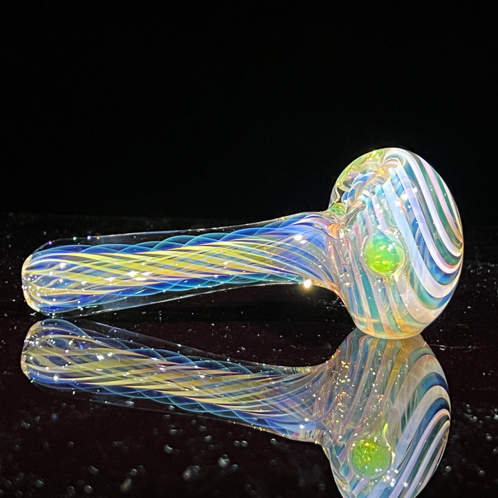 Thick Fume Pipe Green Slyme Marble Glass Pipe Chuck Glass