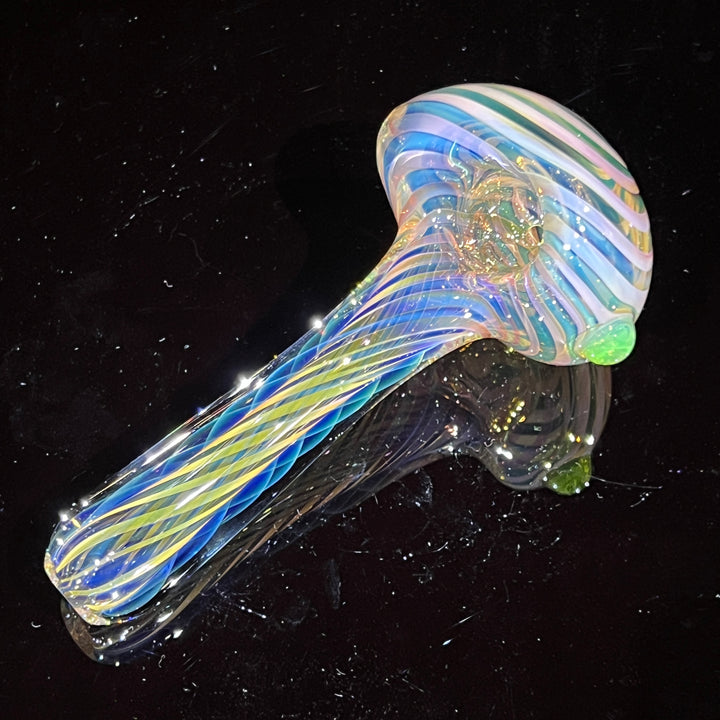 Thick Fume Pipe Green Slyme Marble Glass Pipe Chuck Glass