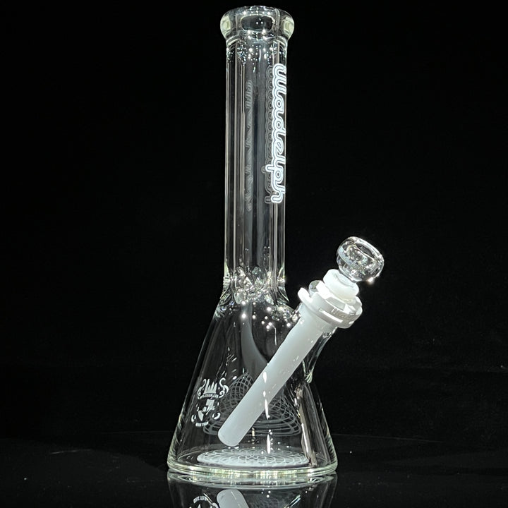 Illadelph White Mini Beaker Bong Glass Pipe Illadelph Glass