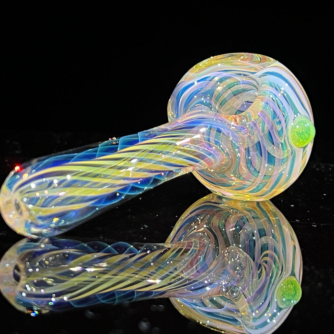 Thick Fume Pipe Green Slyme Marble Glass Pipe Chuck Glass