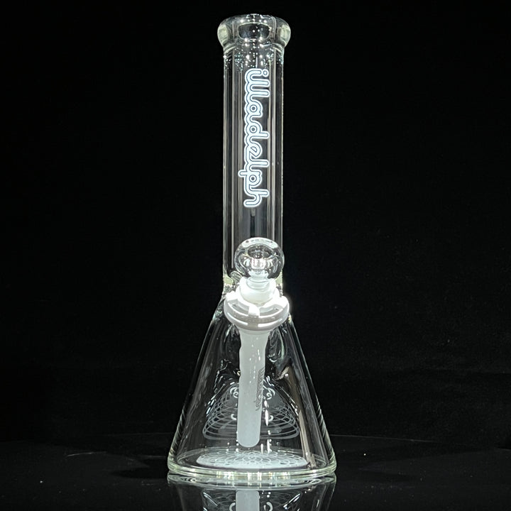 Illadelph White Mini Beaker Bong Glass Pipe Illadelph Glass