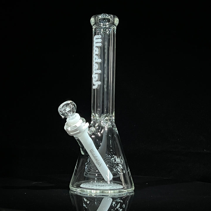 Illadelph White Mini Beaker Bong Glass Pipe Illadelph Glass