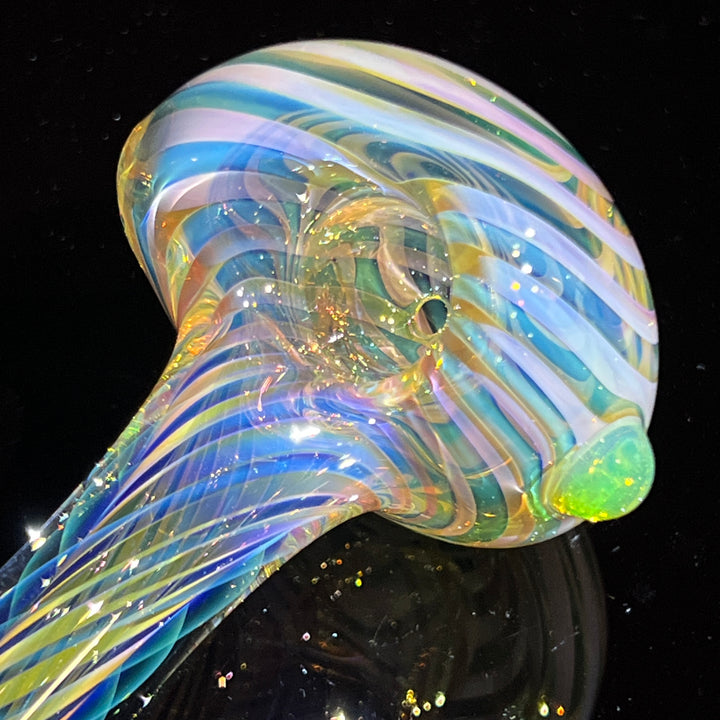 Thick Fume Pipe Green Slyme Marble Glass Pipe Chuck Glass