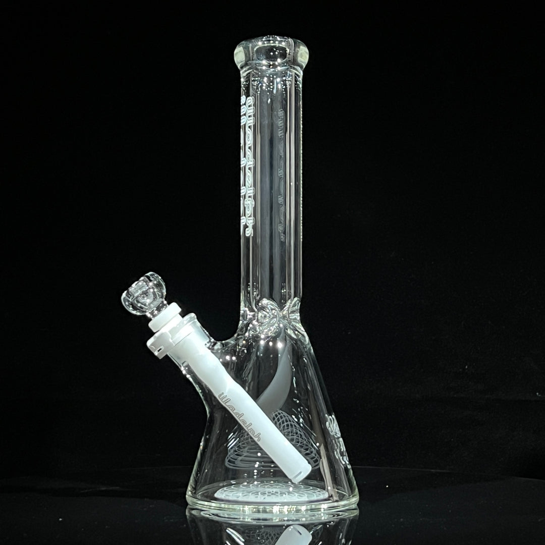 Illadelph White Mini Beaker Bong Glass Pipe Illadelph Glass