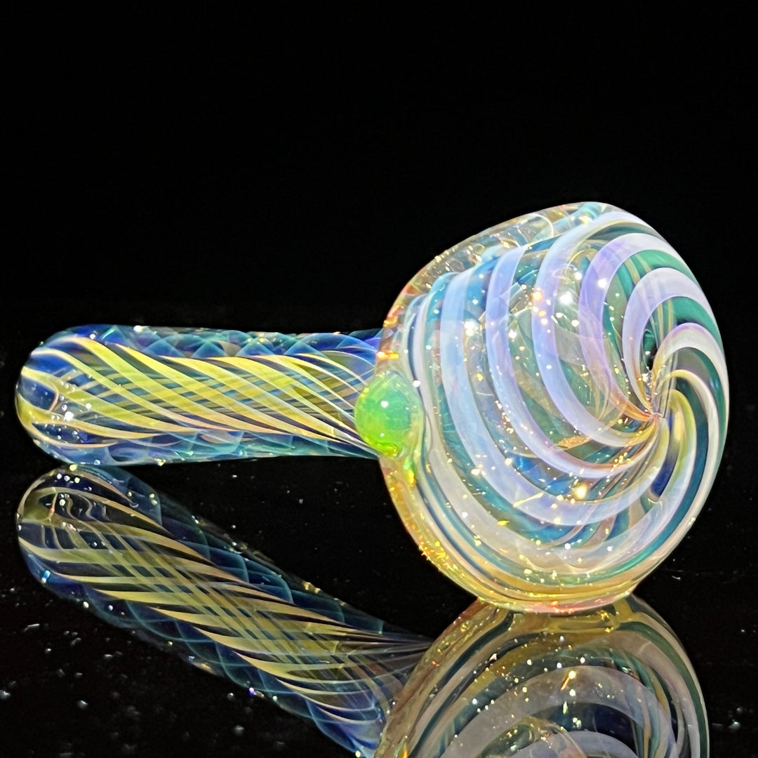 Thick Fume Pipe Green Slyme Marble Glass Pipe Chuck Glass