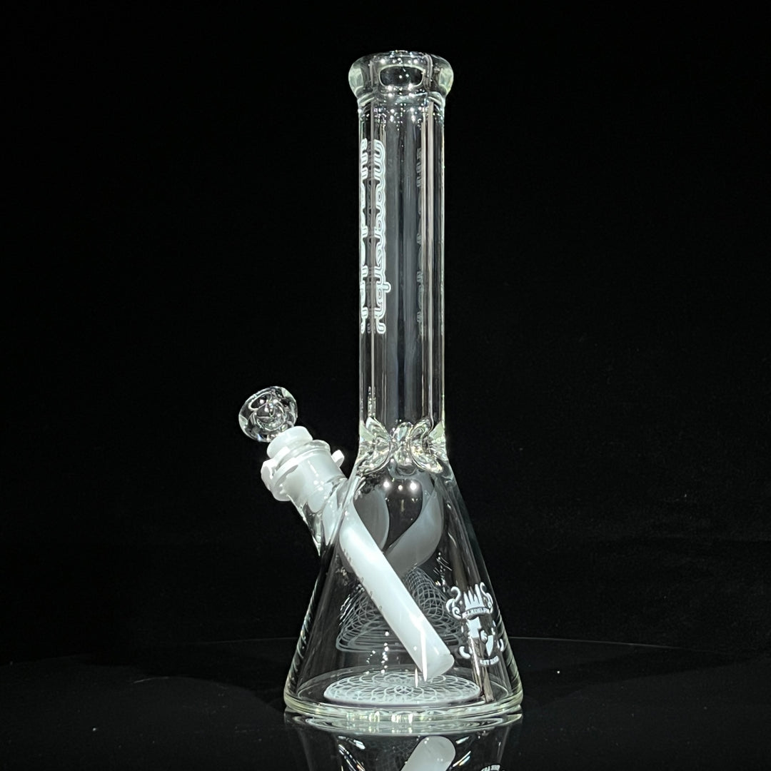 Illadelph White Mini Beaker Bong Glass Pipe Illadelph Glass