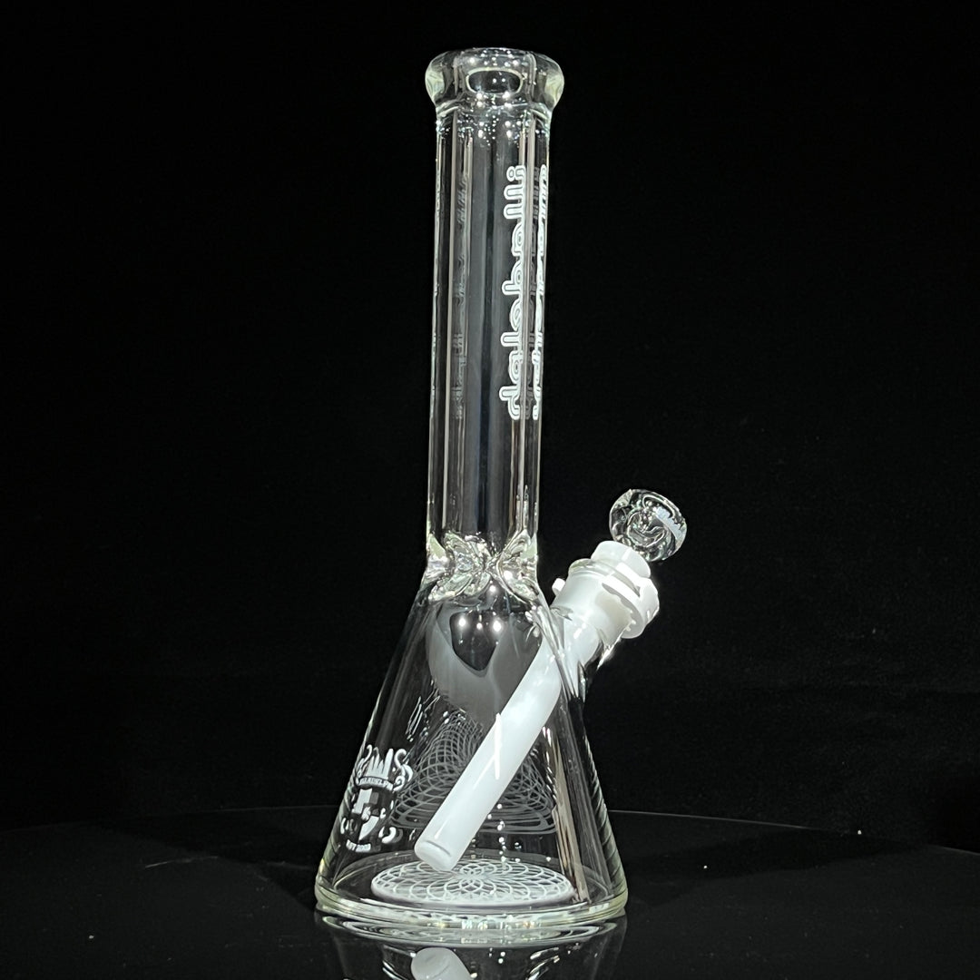 Illadelph White Mini Beaker Bong Glass Pipe Illadelph Glass