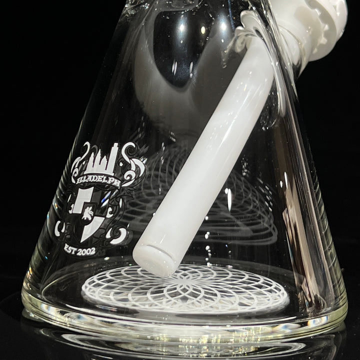 Illadelph White Mini Beaker Bong Glass Pipe Illadelph Glass