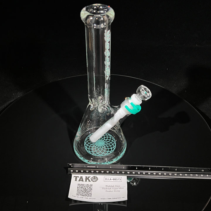 Illadelph Aqua Mini Beaker Bong Glass Pipe Illadelph Glass