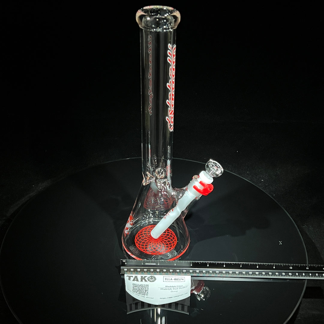 Illadelph Red Beaker Bong Glass Pipe Illadelph Glass