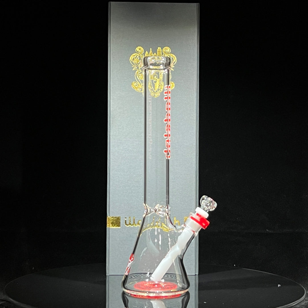 Illadelph Red Beaker Bong Glass Pipe Illadelph Glass