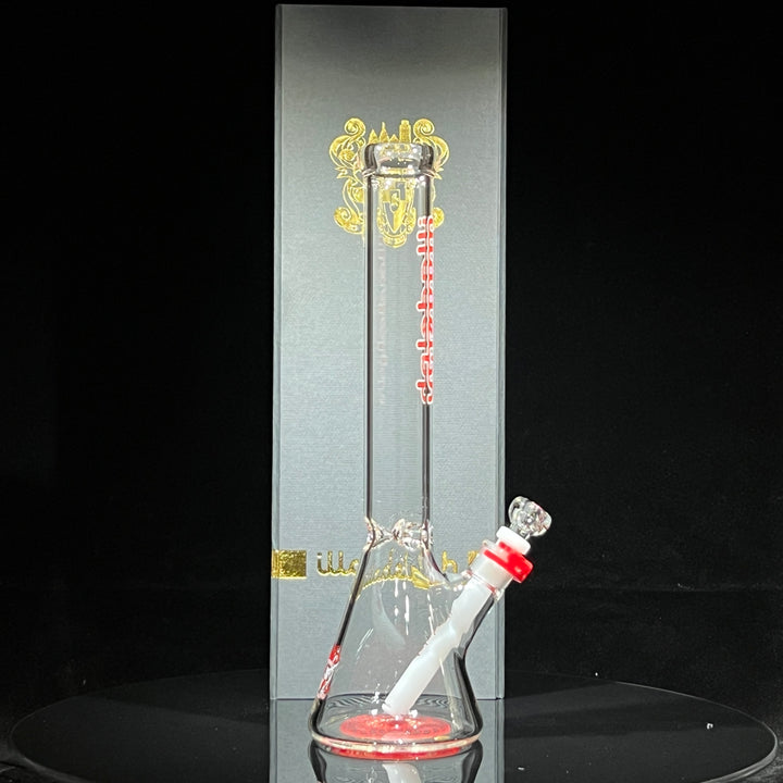 Illadelph Red Beaker Bong Glass Pipe Illadelph Glass