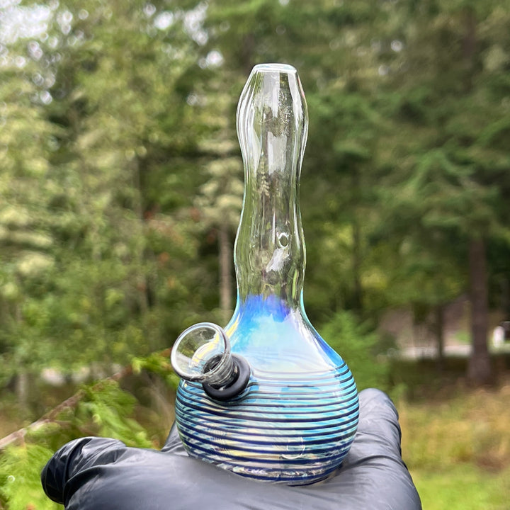 5" Silver Fumed Mini Bong Glass Pipe Mary Jane's Glass   