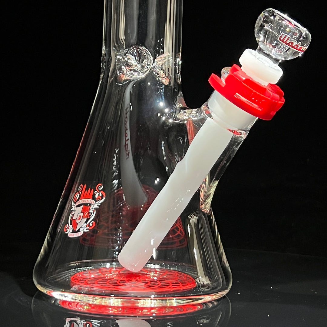 Illadelph Red Beaker Bong Glass Pipe Illadelph Glass