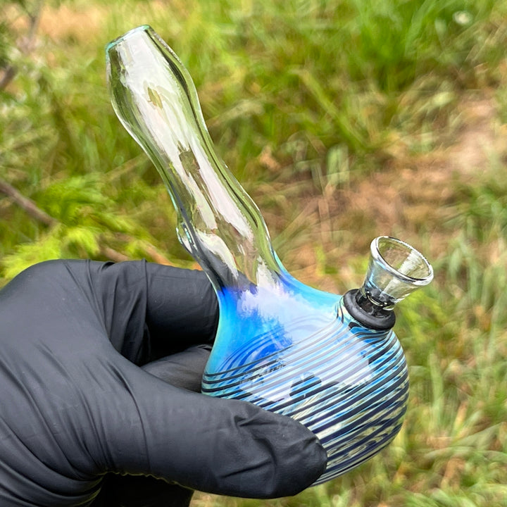 5" Silver Fumed Mini Bong Glass Pipe Mary Jane's Glass   