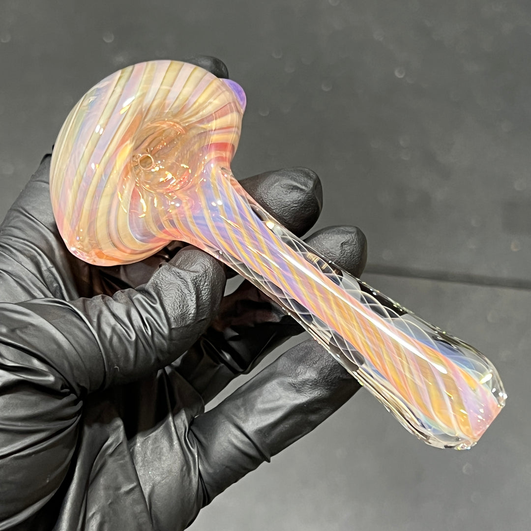 Thick Fume Pipe Pink Slyme Marble Glass Pipe Chuck Glass