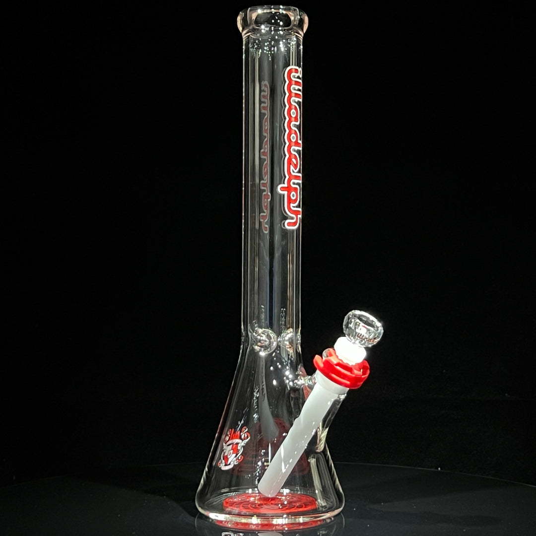 Illadelph Red Beaker Bong Glass Pipe Illadelph Glass