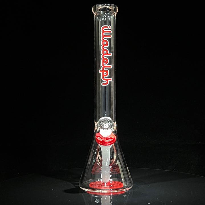 Illadelph Red Beaker Bong Glass Pipe Illadelph Glass