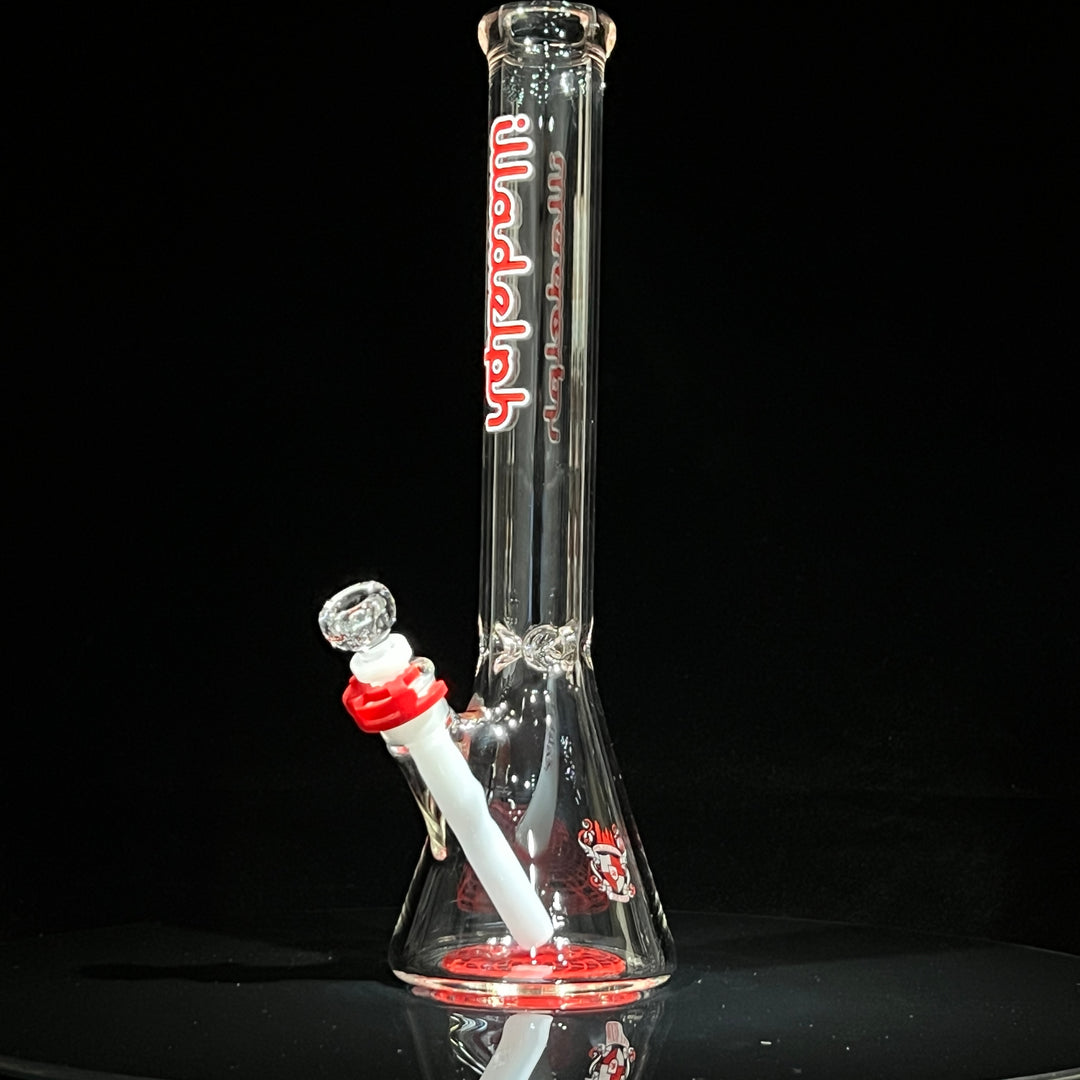 Illadelph Red Beaker Bong Glass Pipe Illadelph Glass