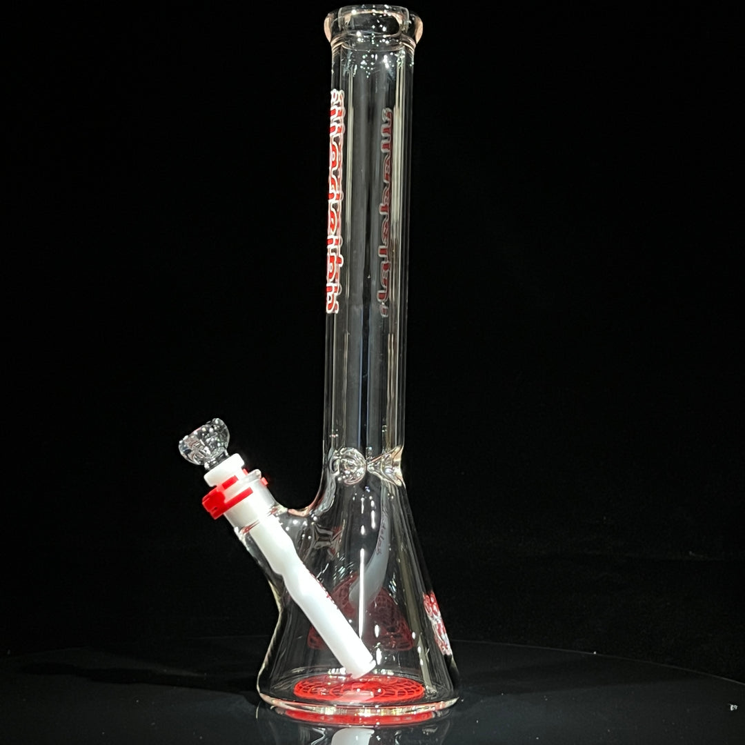 Illadelph Red Beaker Bong Glass Pipe Illadelph Glass