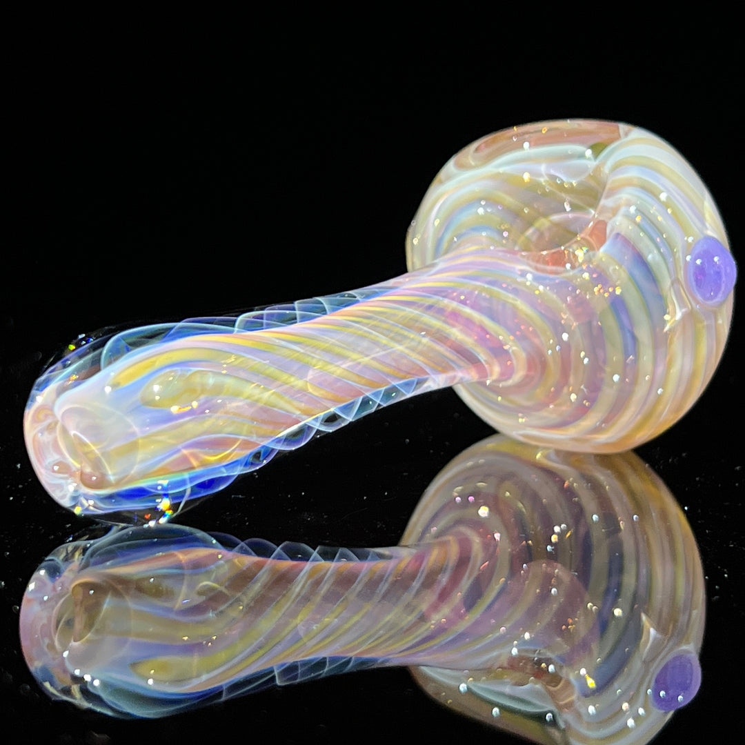 Thick Fume Pipe Pink Slyme Marble Glass Pipe Chuck Glass