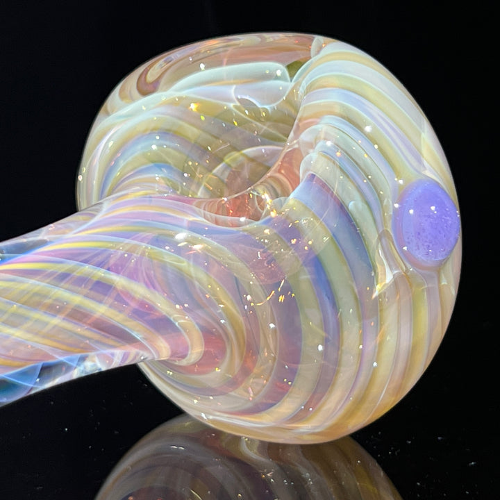 Thick Fume Pipe Pink Slyme Marble Glass Pipe Chuck Glass