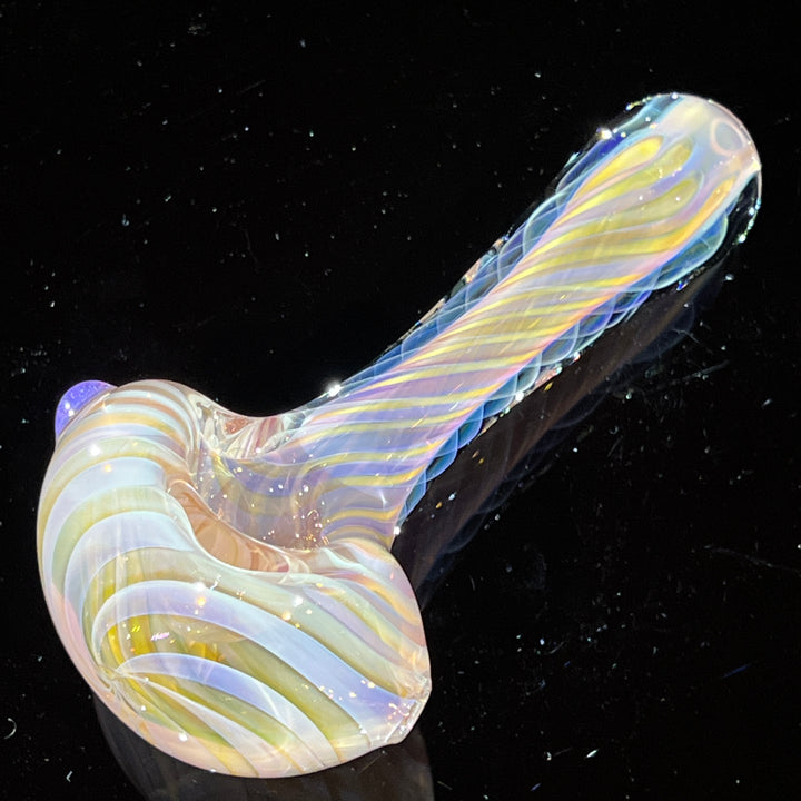 Thick Fume Pipe Pink Slyme Marble Glass Pipe Chuck Glass