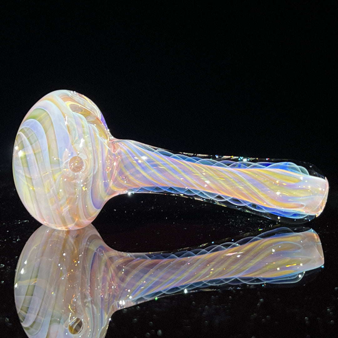 Thick Fume Pipe Pink Slyme Marble Glass Pipe Chuck Glass