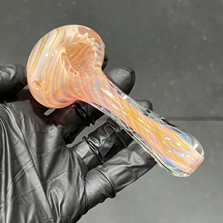 Thick Fume Pipe Pink Slyme Marble Glass Pipe Chuck Glass