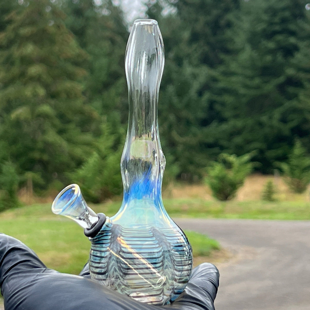 5" Silver Fumed Mini Bong Glass Pipe Mary Jane's Glass   