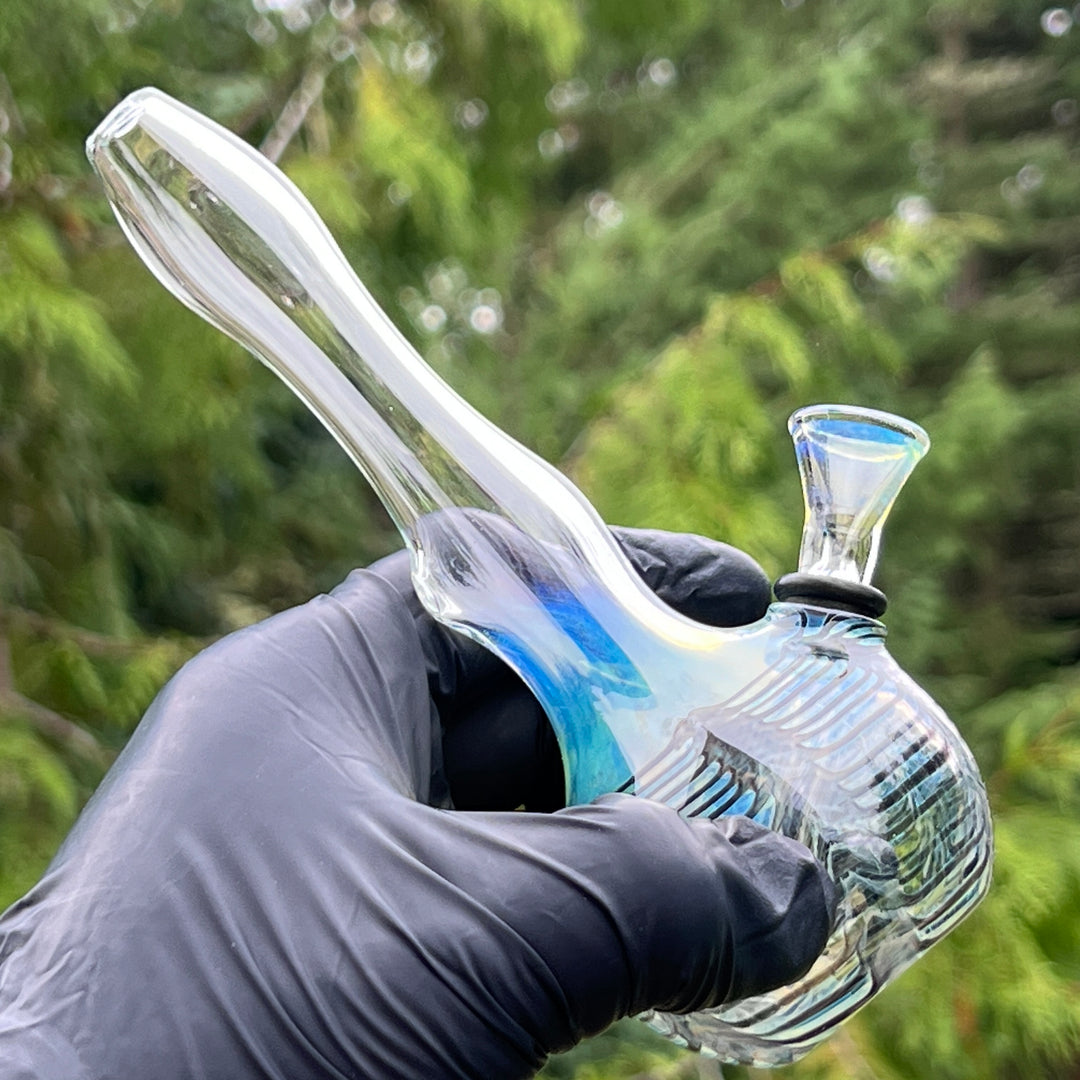 5" Silver Fumed Mini Bong Glass Pipe Mary Jane's Glass   