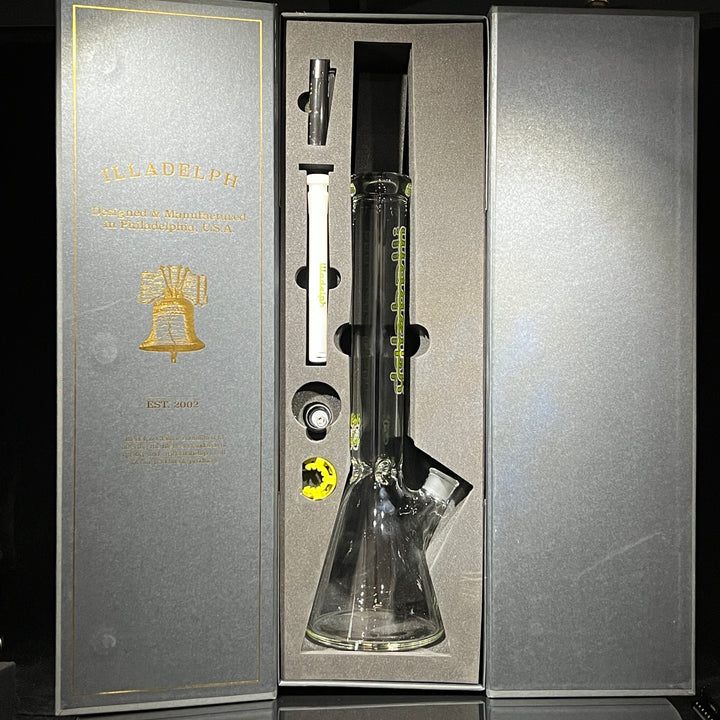 Illadelph Lime Beaker Bong Glass Pipe Illadelph Glass