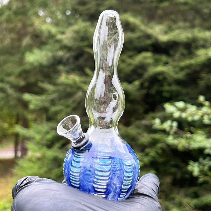 5" Silver Fumed Mini Bong Glass Pipe Mary Jane's Glass   