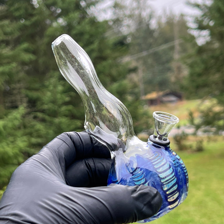 5" Silver Fumed Mini Bong Glass Pipe Mary Jane's Glass   