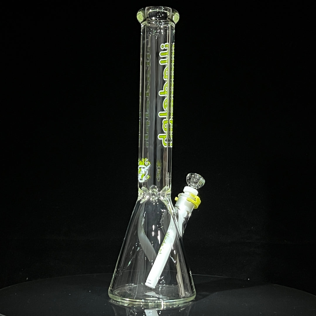 Illadelph Lime Beaker Bong Glass Pipe Illadelph Glass