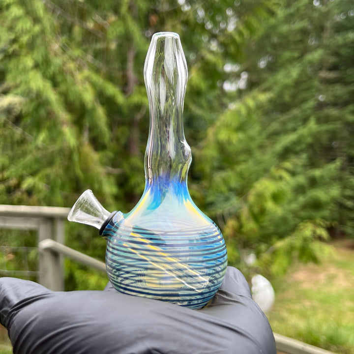 5" Silver Fumed Mini Bong Glass Pipe Mary Jane's Glass   