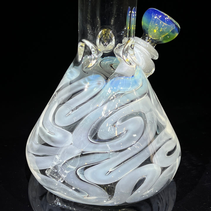 10" Fumed Squiggle Beaker Bong Glass Pipe Mary Jane's Glass   