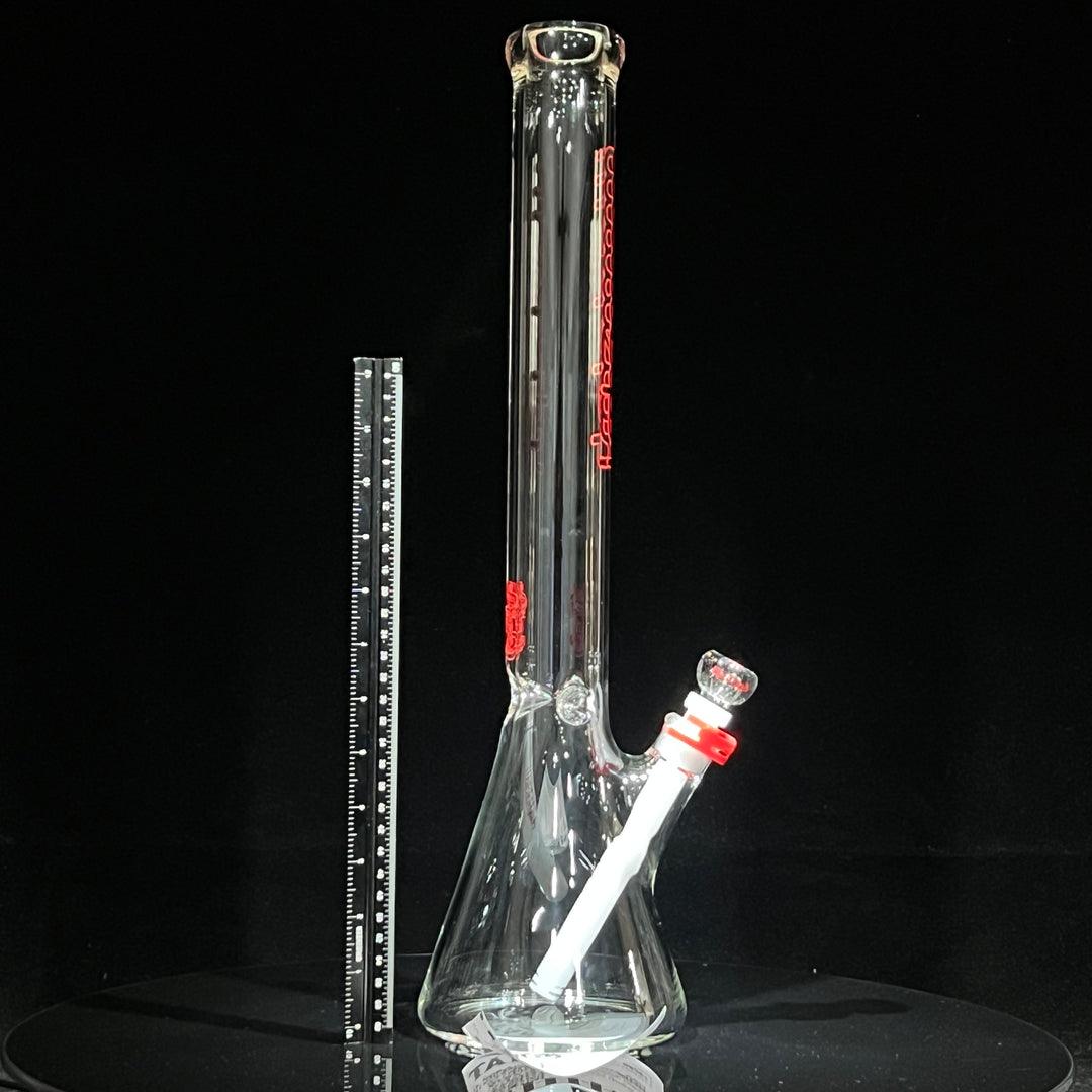 Illadelph Black and Red Beaker Bong Glass Pipe Illadelph Glass