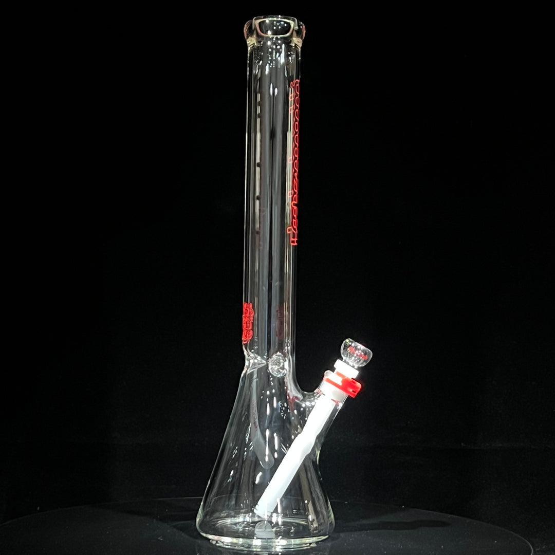 Illadelph Black and Red Beaker Bong Glass Pipe Illadelph Glass