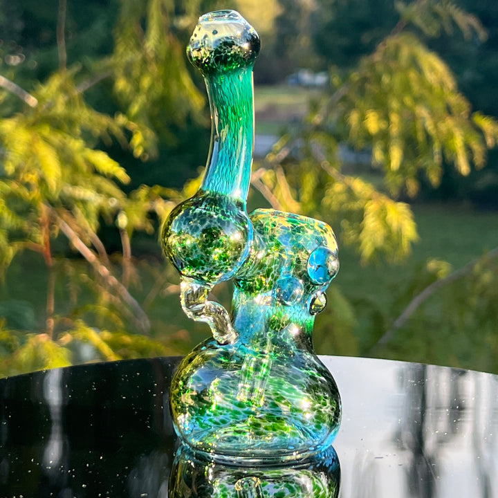 Smooth as Frit Bubbler Glass Pipe Sable Haze