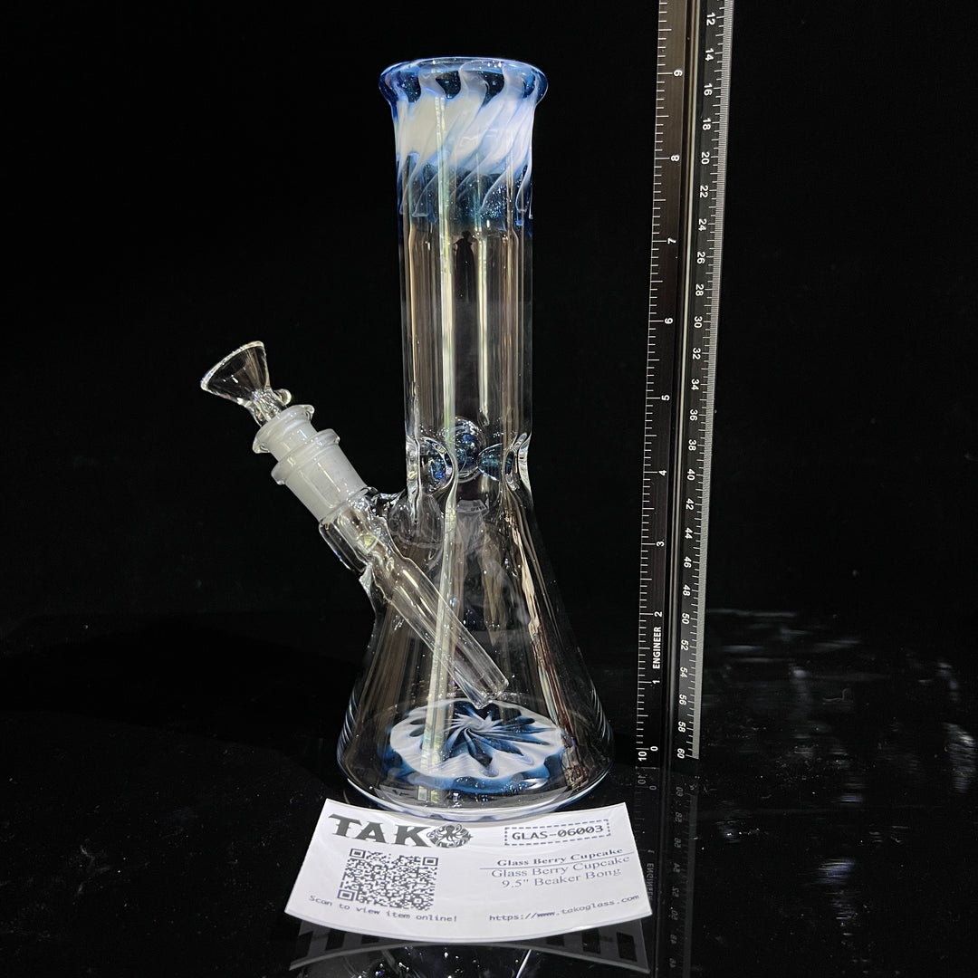 Glass Berry Cupcake 9.5" Beaker Bong Glass Pipe Glass Berry Cupcake   