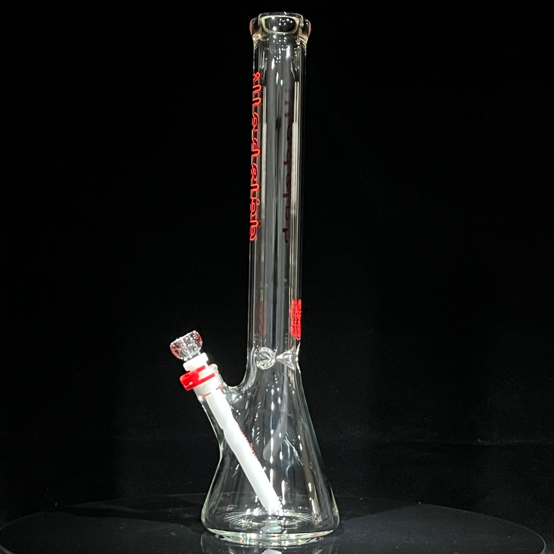 Illadelph Black and Red Beaker Bong Glass Pipe Illadelph Glass