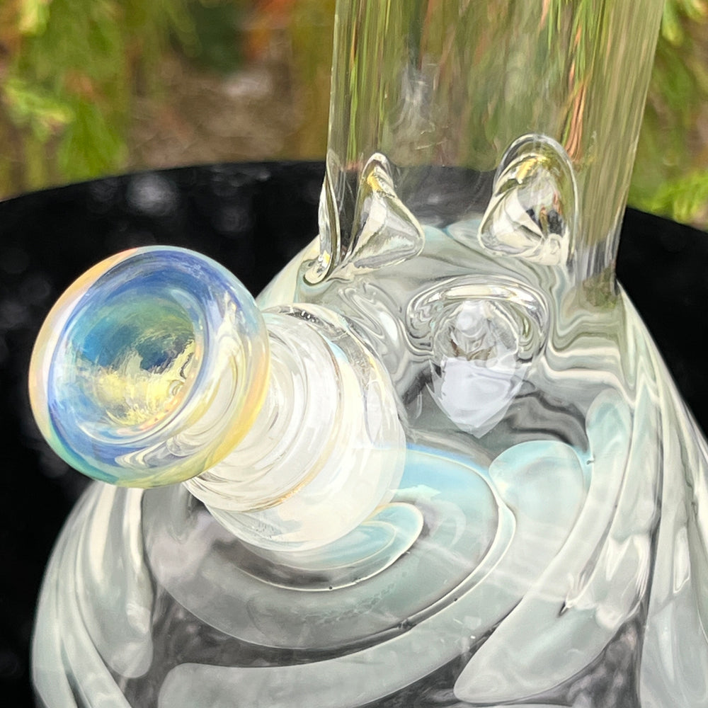 10" Fumed Squiggle Beaker Bong Glass Pipe Mary Jane's Glass   