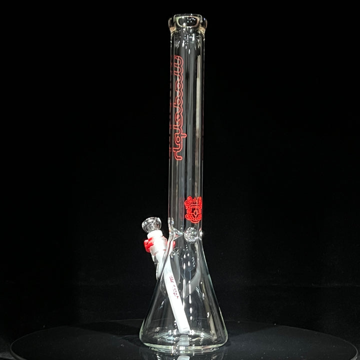 Illadelph Black and Red Beaker Bong Glass Pipe Illadelph Glass