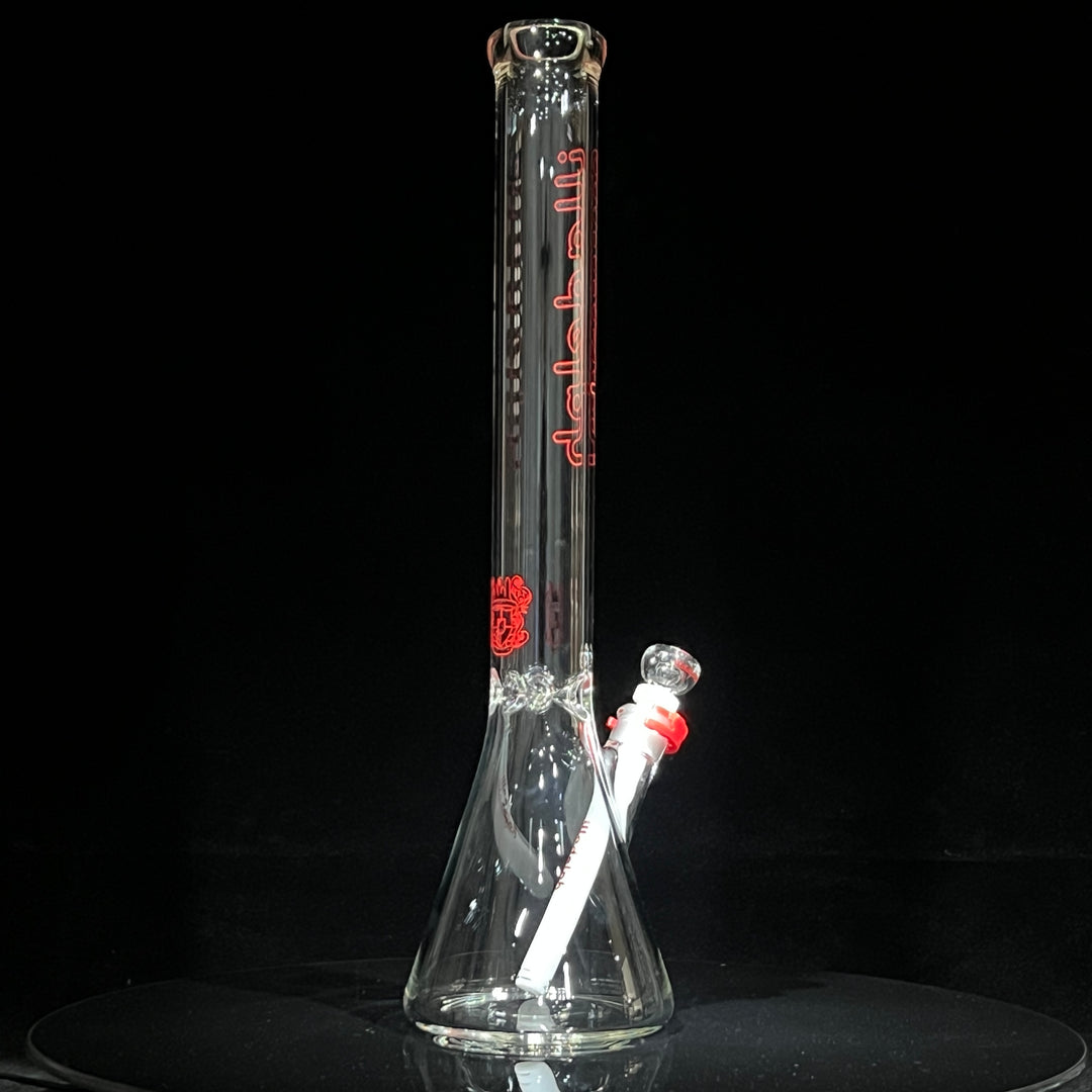 Illadelph Black and Red Beaker Bong Glass Pipe Illadelph Glass