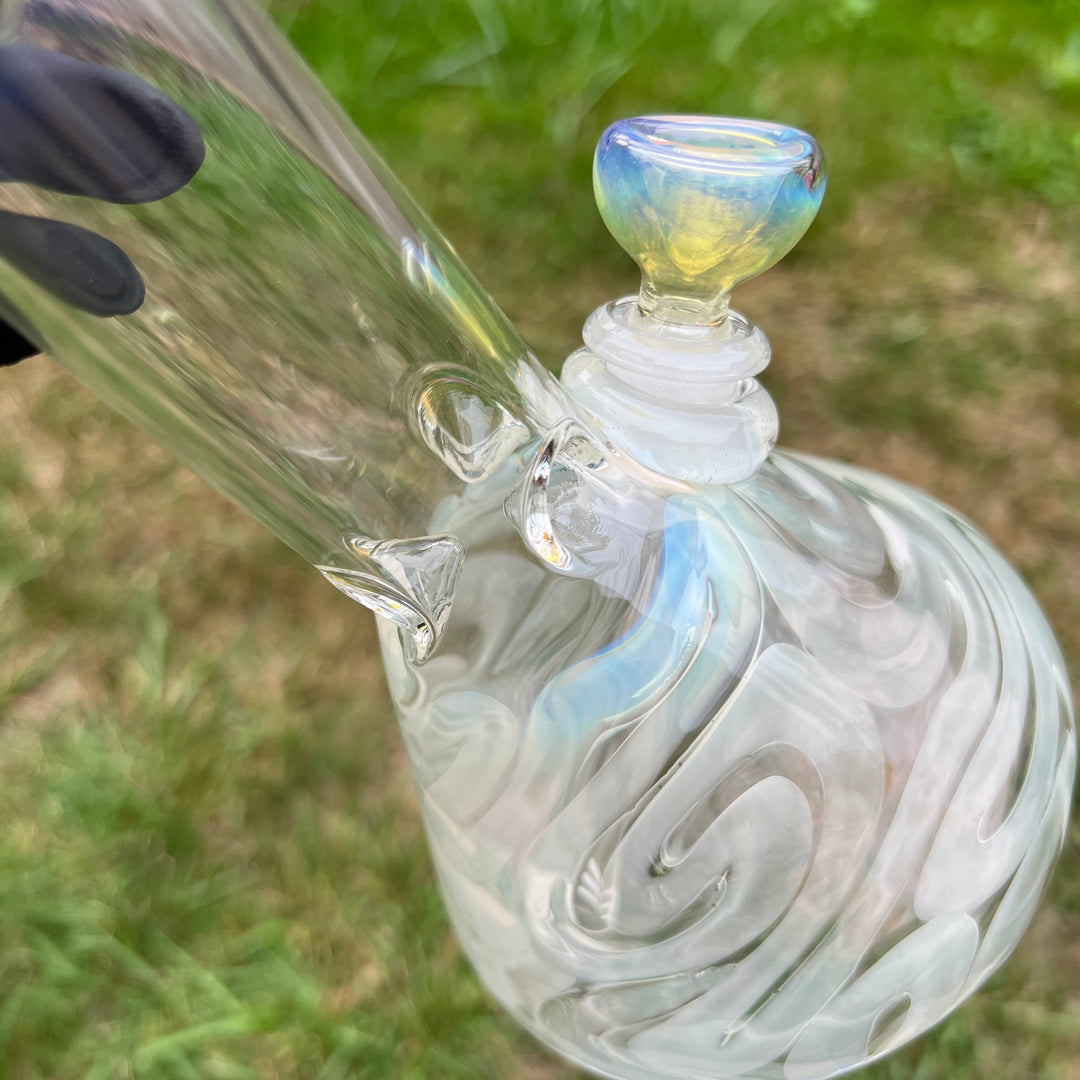 10" Fumed Squiggle Beaker Bong Glass Pipe Mary Jane's Glass   