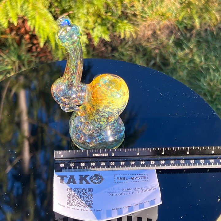 Smooth as Frit Bubbler Glass Pipe Sable Haze