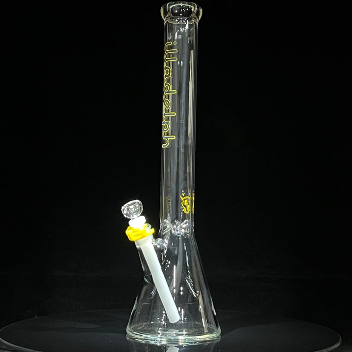 Illadelph Blue and Yellow Beaker Bong Glass Pipe Illadelph Glass